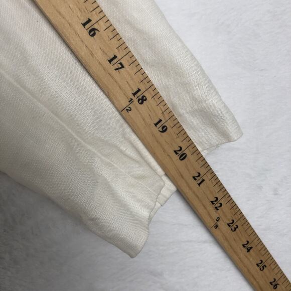 CW‎ CLIFFORD & WILLS Petites 100% Linen Jacket Sz 10P White Academia Office - Picture 9 of 15